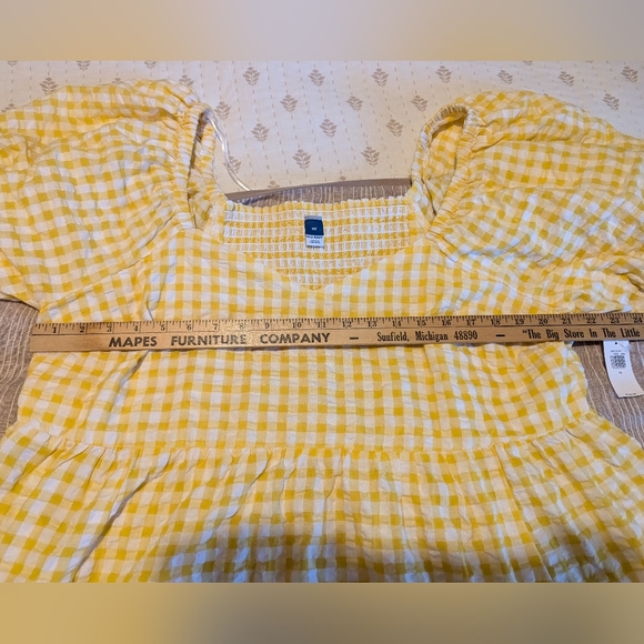 Old navy gingham yellow puff sleeve dress 2x nwt - Picture 6 of 12